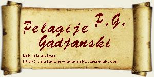 Pelagije Gađanski vizit kartica